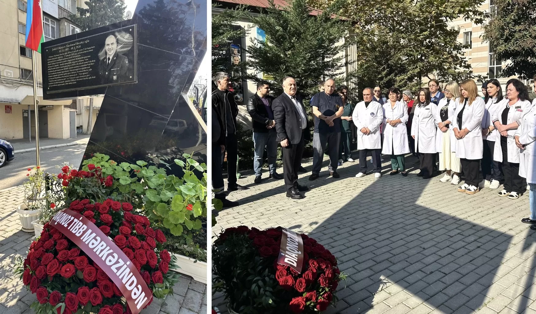 Diaqnoz Tibb Mərkəzinin kollektivi şəhid Nurəhməd Ulubəyovun abidəsini ziyarət etdi 